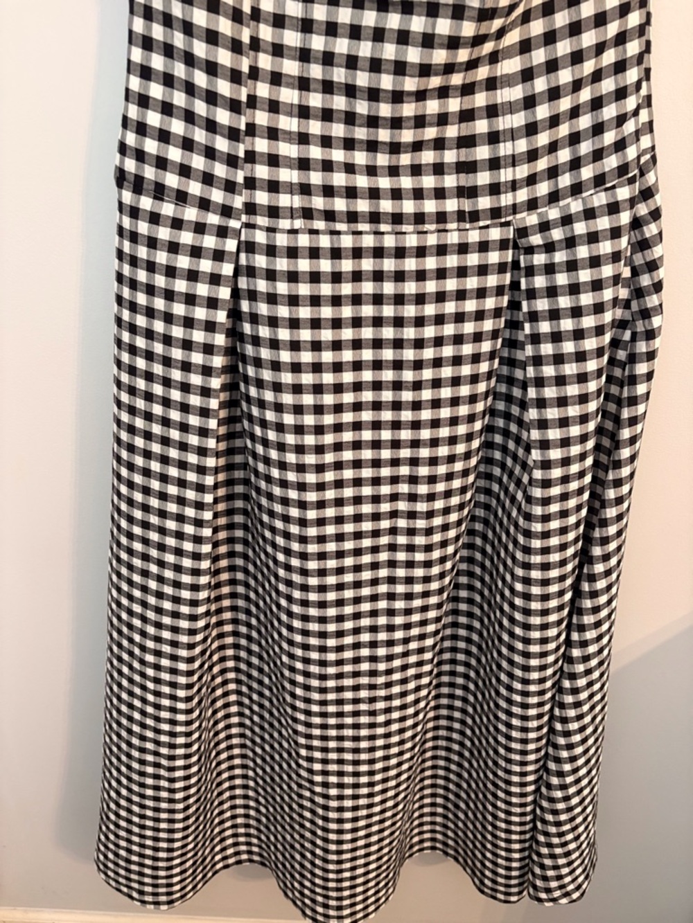 Anthropologie One Shoulder Black & White Gingham Dress Small NWT - Picture 10 of 12